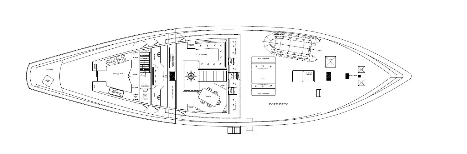 30m Indonesian Phinisi - Deck Plan - Kasten Marine Design, Inc.