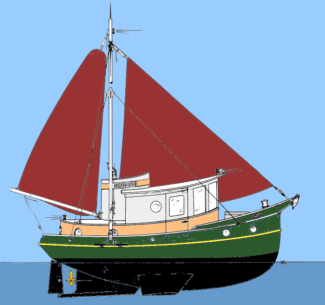 22' Tug Yacht - BOOJUM - Kasten Marine Design, Inc.