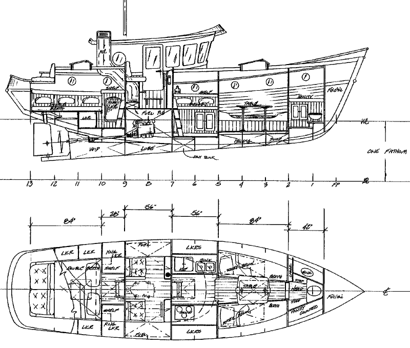 36' Pocket Trawler GREATHEART - Kasten Marine Design, Inc.