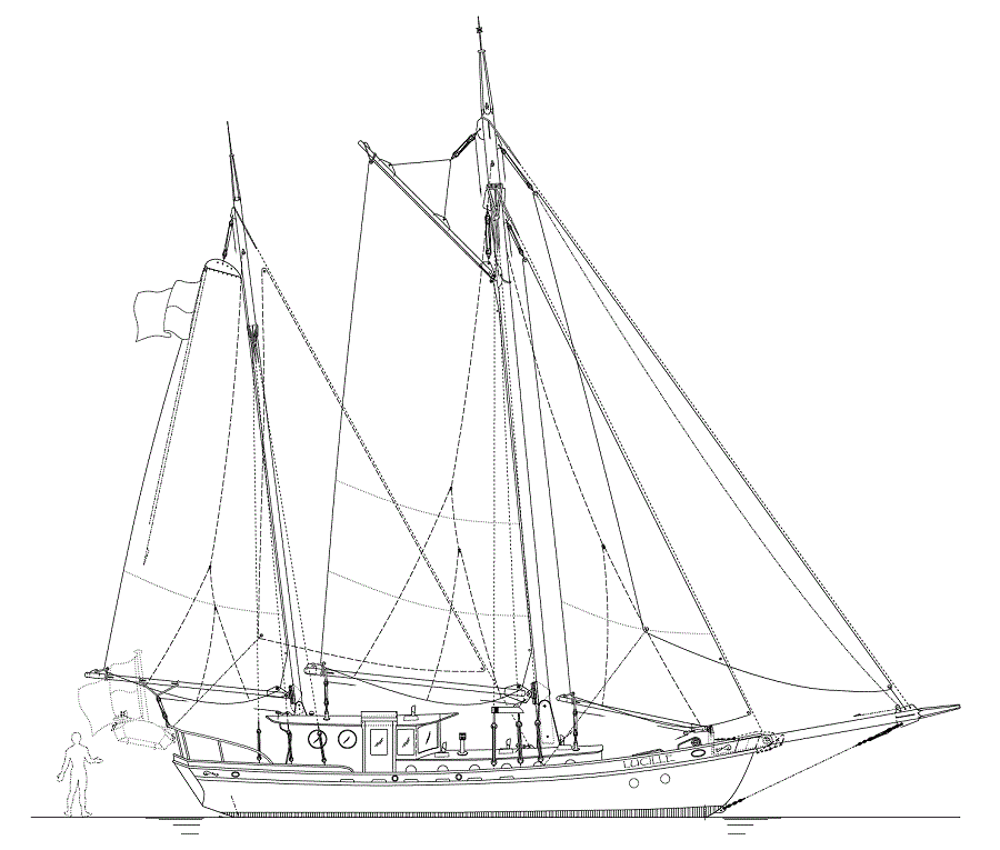 42' Ketch LUCILLE - Kasten Marine Design