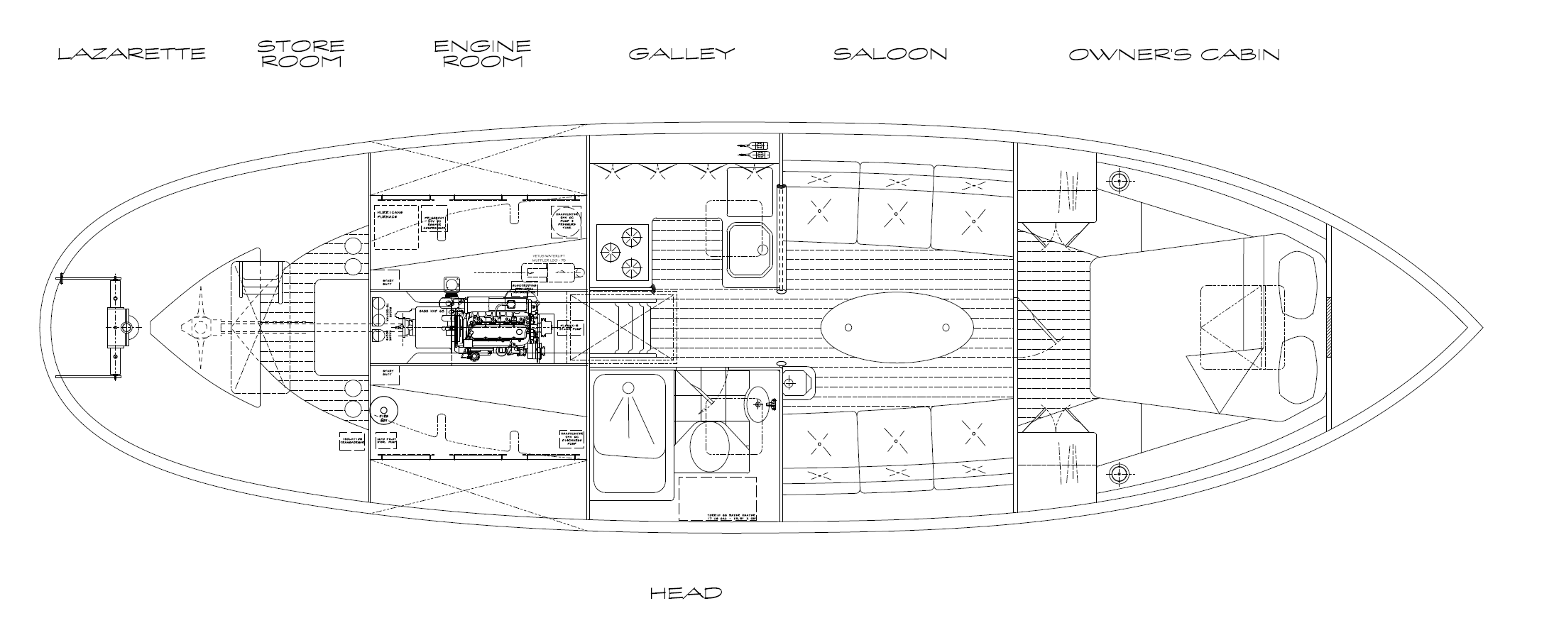 RJ-43 Interior Plan - Kasten Marine Design, Inc.