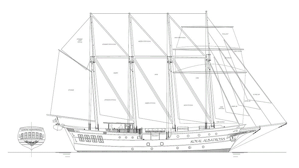 The Tall Ship ROYAL ALBATROSS - Final Exterior Styling