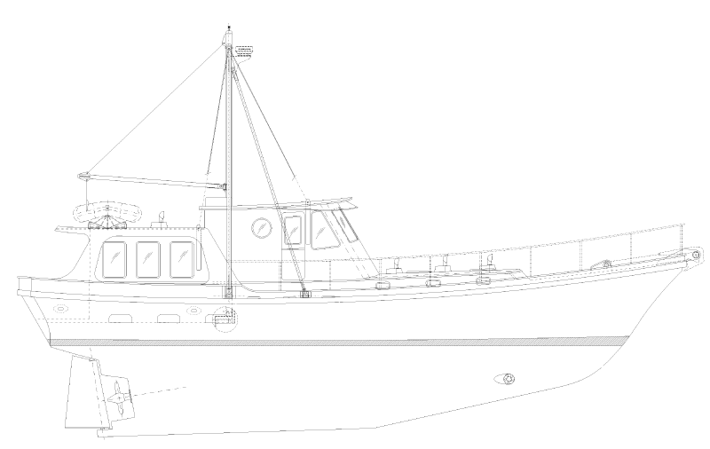 53' Motor Yacht - SECOND STAR - Kasten Marine Design, Inc.