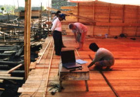 Lofting the Silolona in Kalimantan, Indonesia