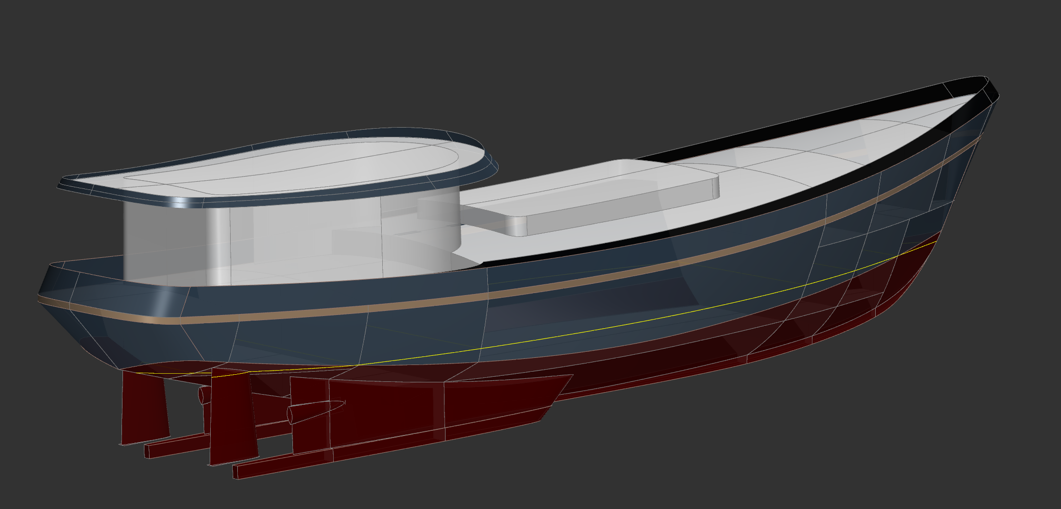 120' Motor Cargo Yacht - Kasten Marine Design, Inc.