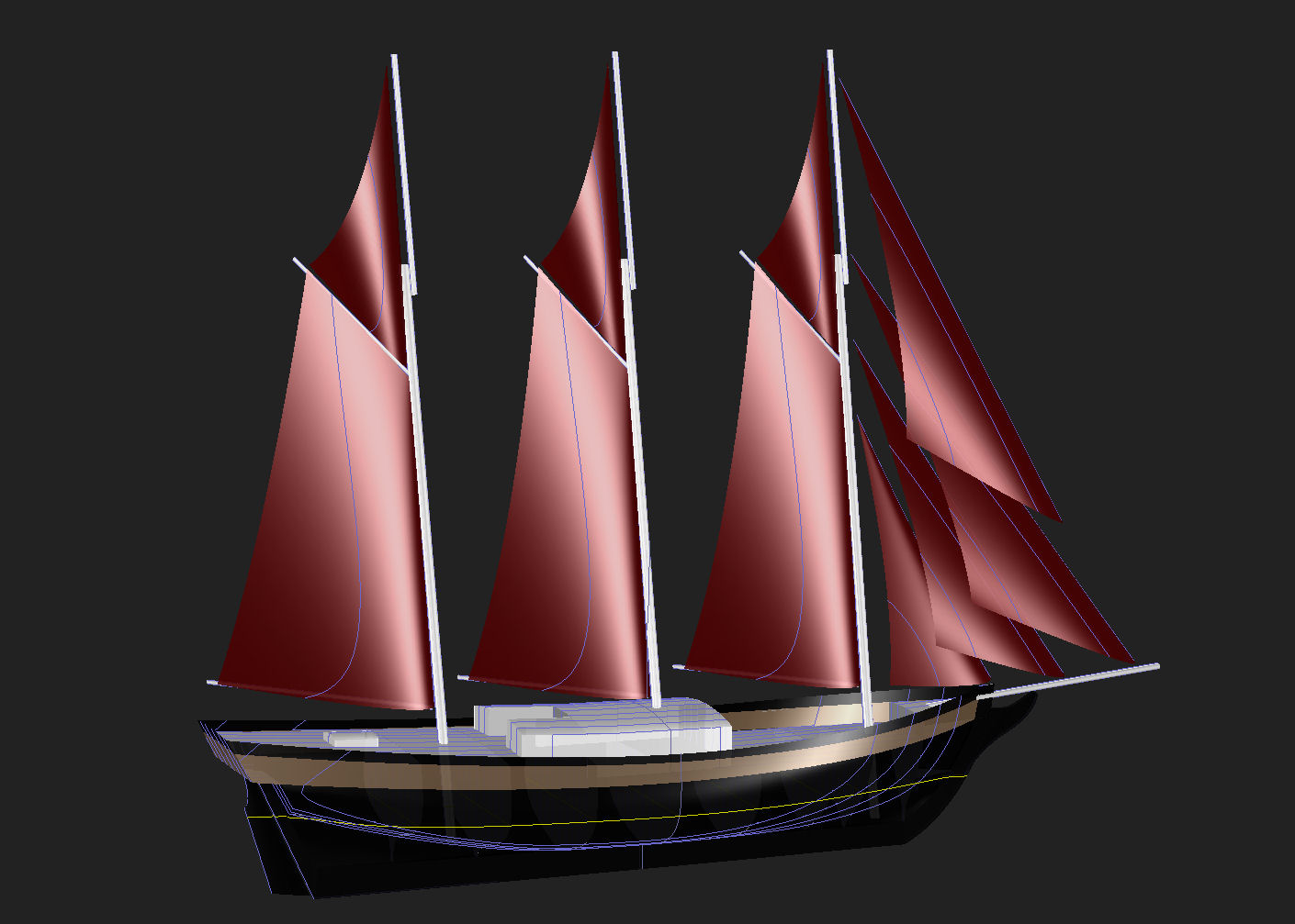 Three Mast 125' Schooner - Blackbeard