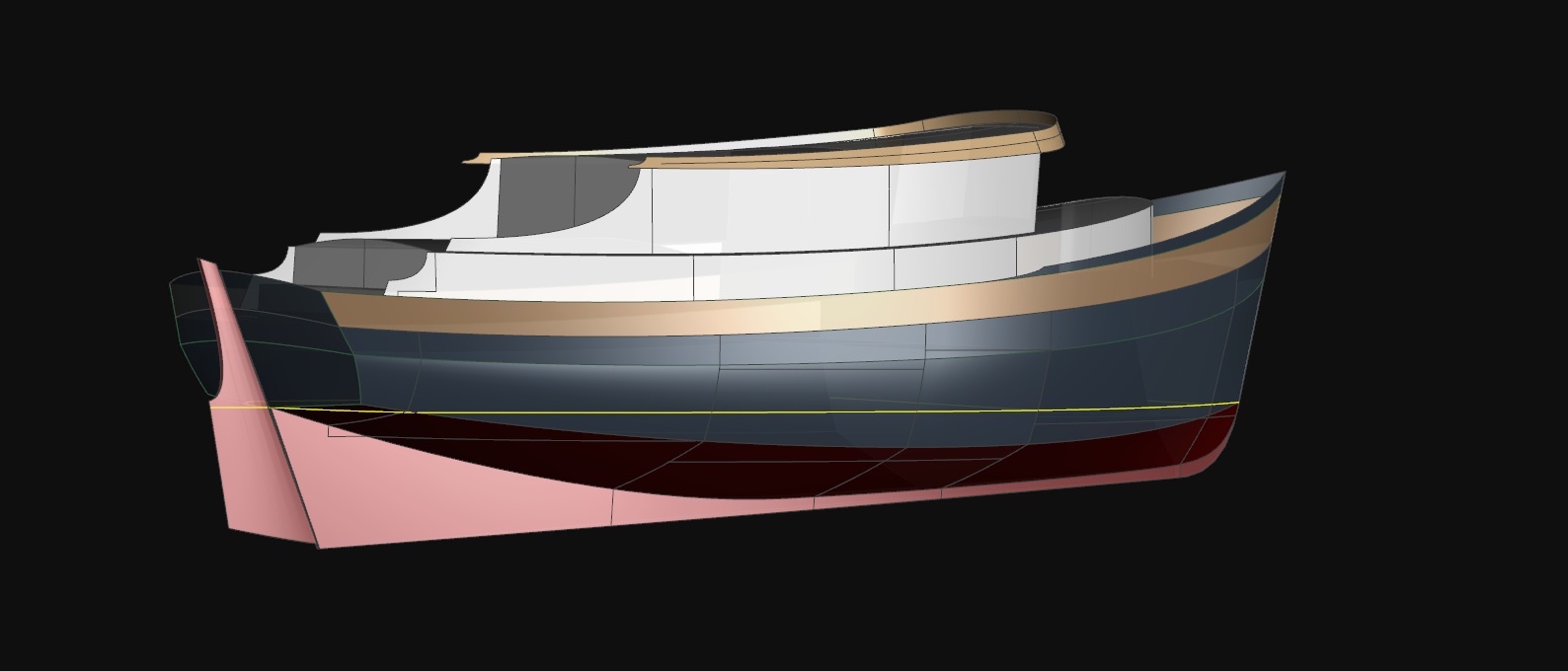 The 49' Trawler Yacht - BLACK JACK - Kasten Marine Design, Inc.