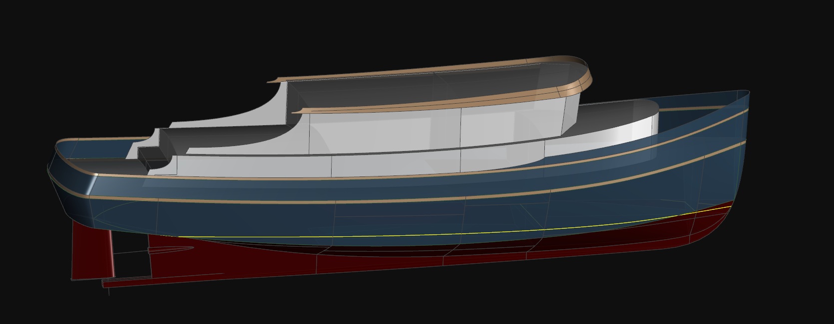 The 49' Trawler Yacht - DOUBLE EAGLE - Kasten Marine Design, Inc.
