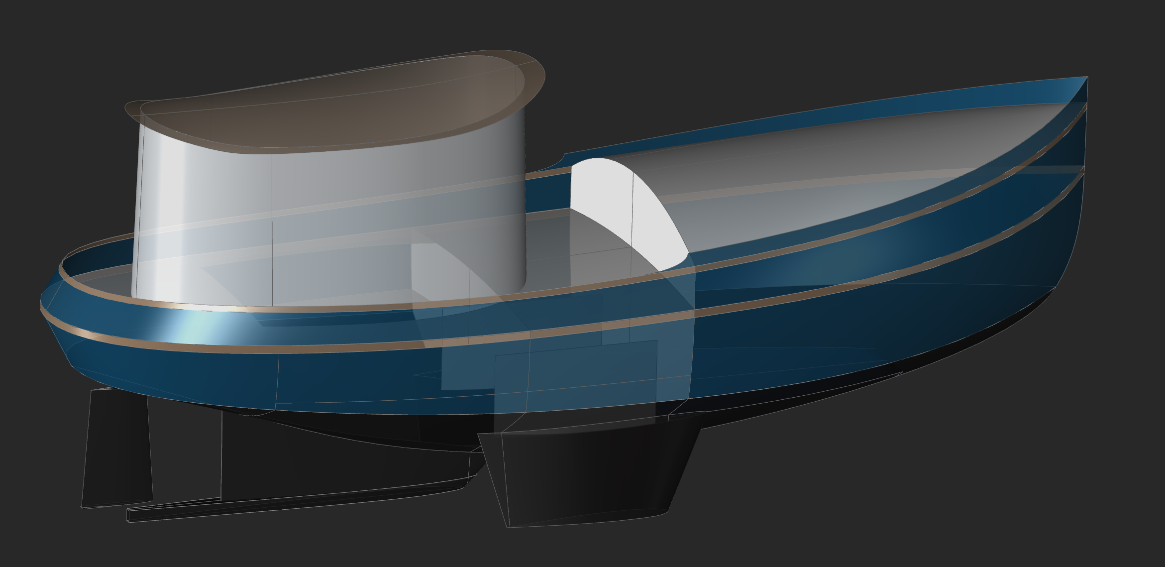 30' Sweet Okole Trawler Yacht - Kasten Marine Design, Inc.