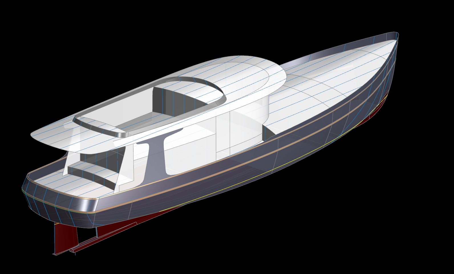 70' Vagrant trawler Yacht - Kasten Marine Design, Inc.