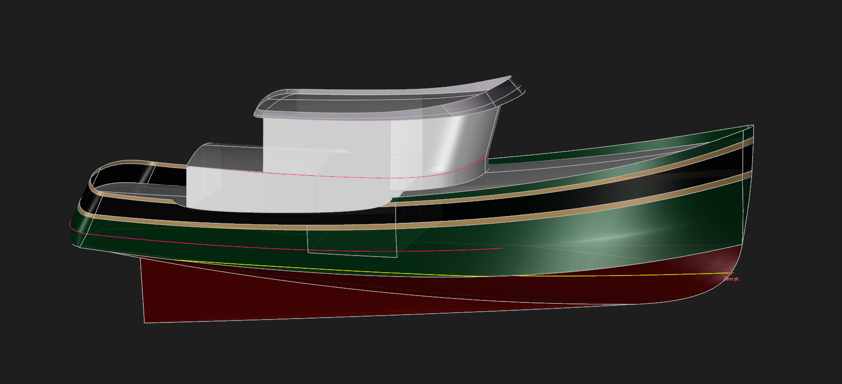 36' Fast Trawler Yacht - WAVERUNNER - Kasten Marine Design, Inc.