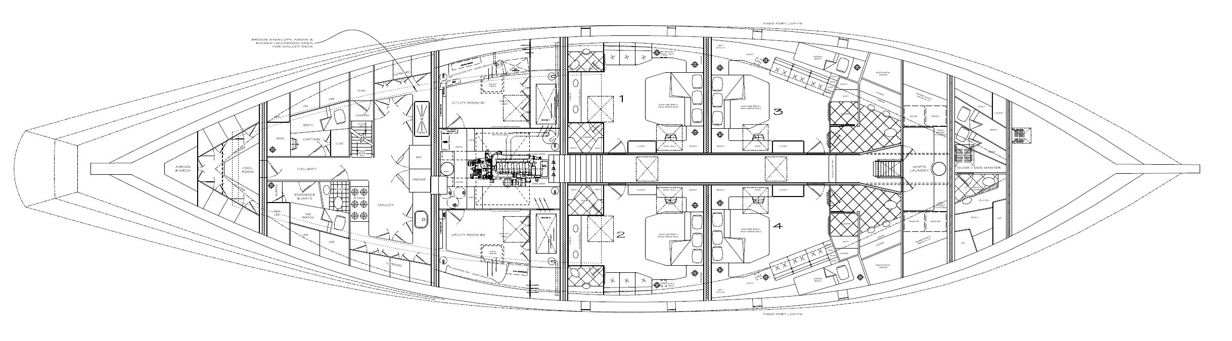 38m AMANDIRA Guest Deck - Kasten Marine Design, Inc.