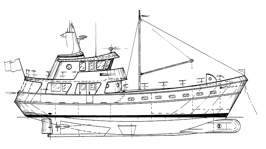The 76' Motor Yacht - FREE SPIRIT - Kasten Marine Design, Inc.