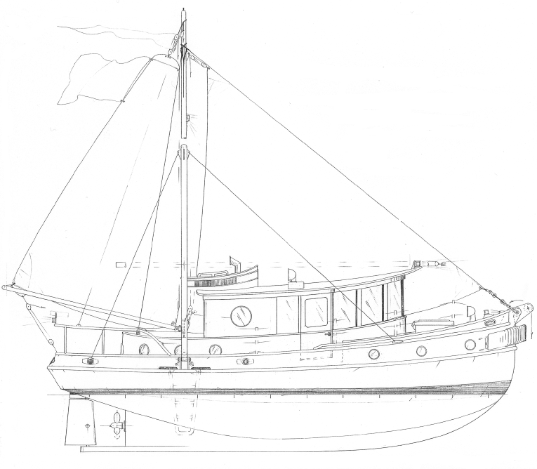 Boojum 30 - A trailerable Tug Yacht - Kasten Marine Design, Inc.