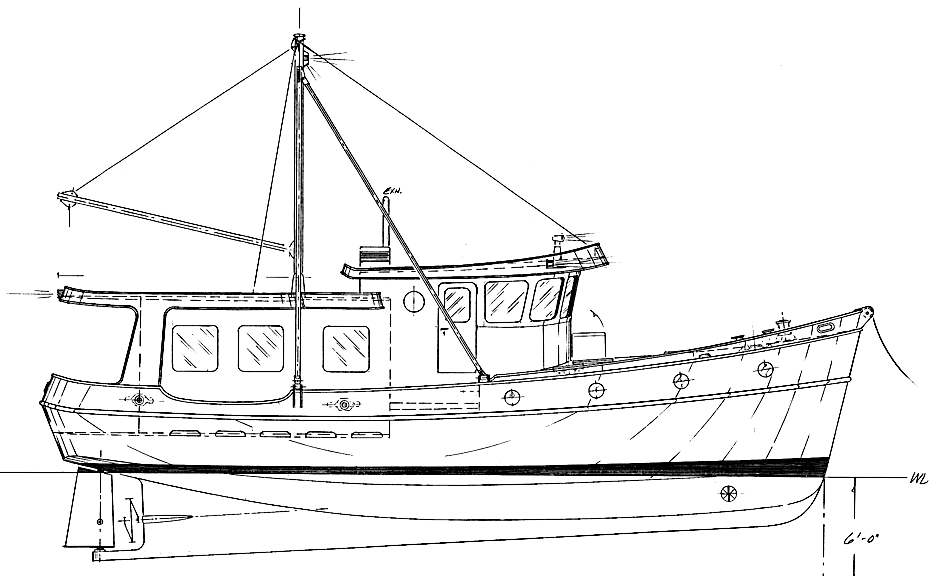 40' Trawler-Yacht - COASTER - Kasten Marine Design