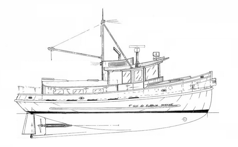 The 38' Tug Yacht NIDAROS - Kasten Marine Design, Inc.