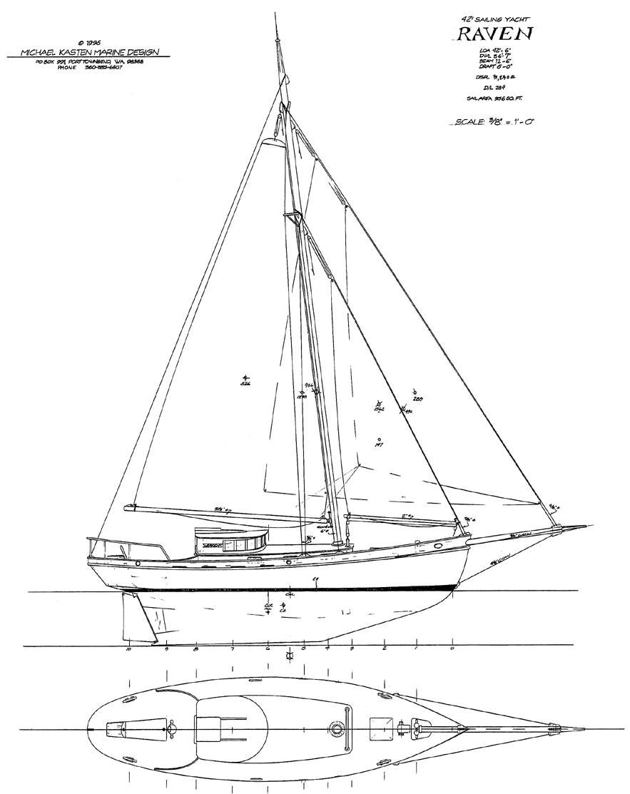 43' Cutter - Raven - Kasten Marine Design, Inc.