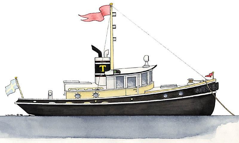 The 32' Tug Yacht TERRIER - Kasten Marine Design, Inc