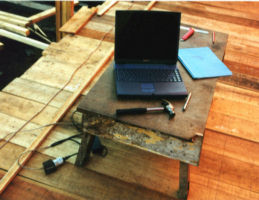 Computer in Use at Lofting Site - Kalimantan, Indonesia