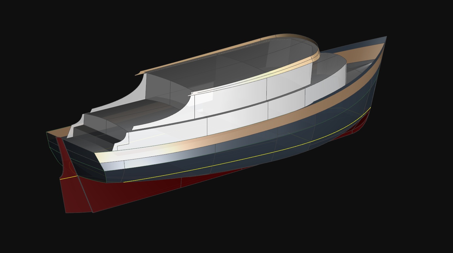 The 49' Trawler Yacht - Black Jack - Kasten Marine Design, Inc.