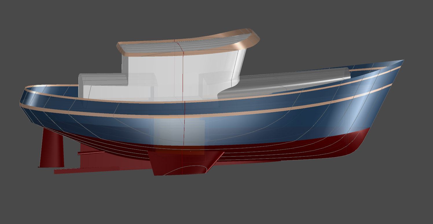 Blue Horizon - A 36' Pocket Trawler Yacht by Kasten Marine Design, Inc.