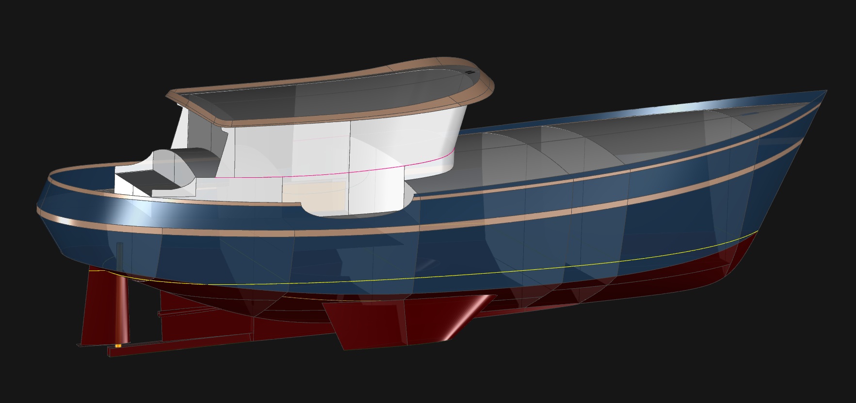 Far Horizon 46 - A Trawler Yacht by Kasten Marine Design, Inc.