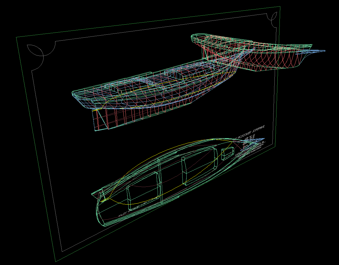 Cool 3D Sailing Yacht Lines Drawing - Kasten Marine Design, Inc.