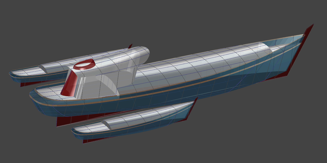 60' Power Trimaran - PENNYWISE - Kasten Marine Design, Inc.