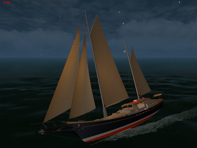 56' Shiraz Under Sail in Virtual Sailor
