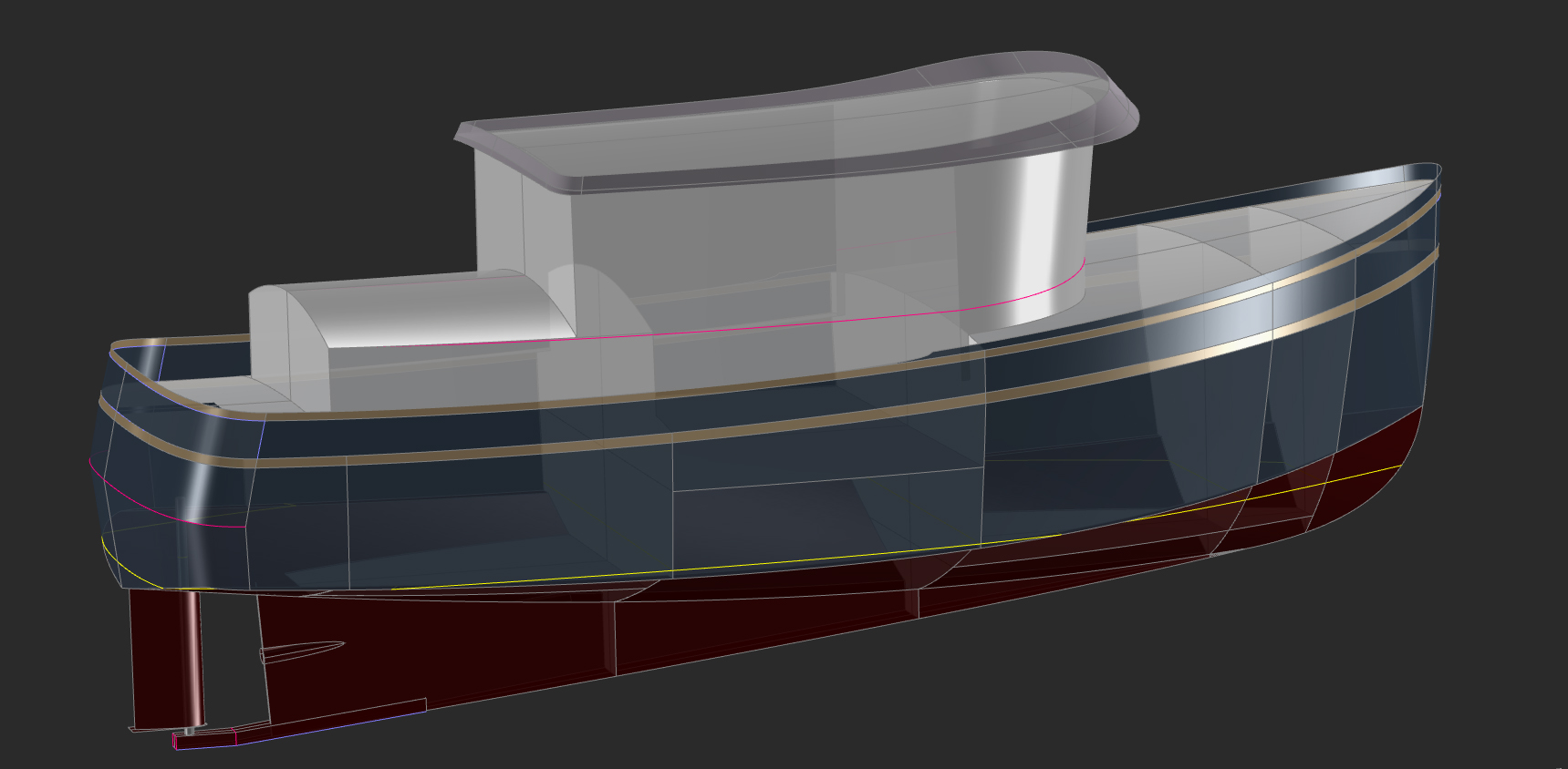 36' Fast Trawler Yacht - SKIMMER - Kasten Marine Design, Inc.