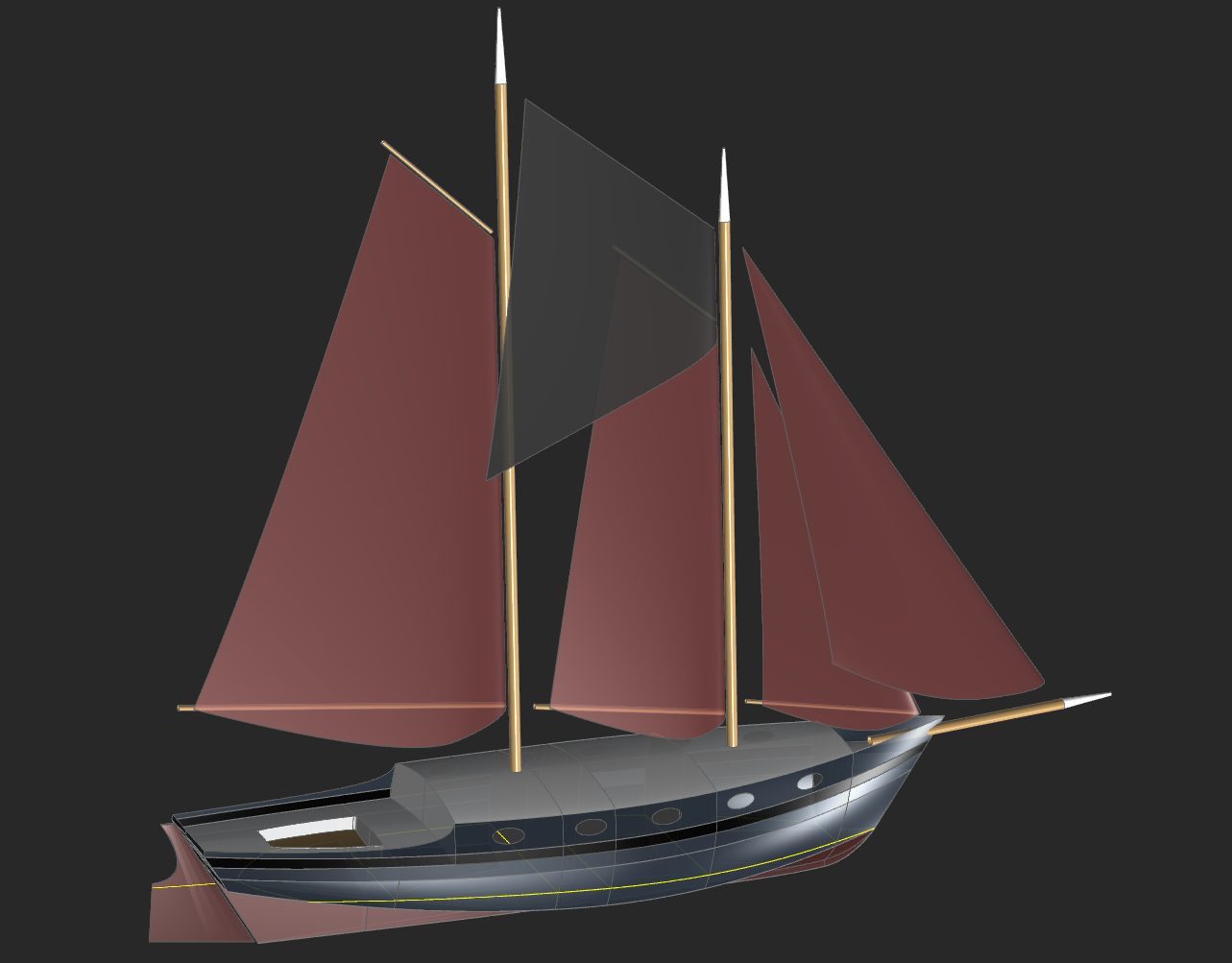32' Skipjack Schooner - Kasten Marine Design, Inc.
