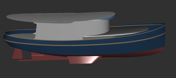 60' Steamer Style Motor Yacht - Kasten Marine Design, Inc.